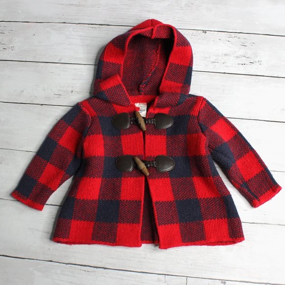 Oshkosh Baby Toggle Button Sweater Coat Jacket Size 3 Months Wool Blend - Picture 1 of 5